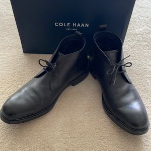 Black Cole Hana Kennedy Grand Chukka Waterproof boot, black, new